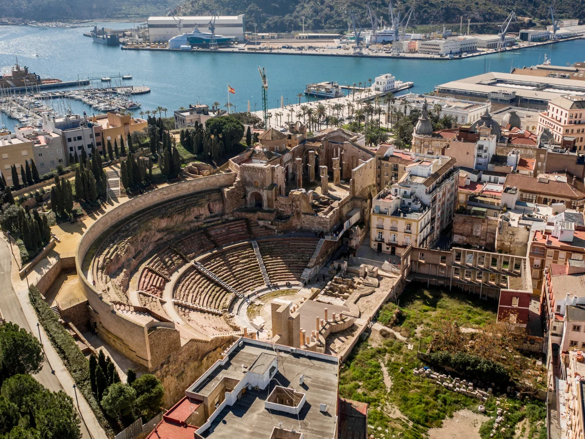 The Teatro Romano de Cartagena in Spain