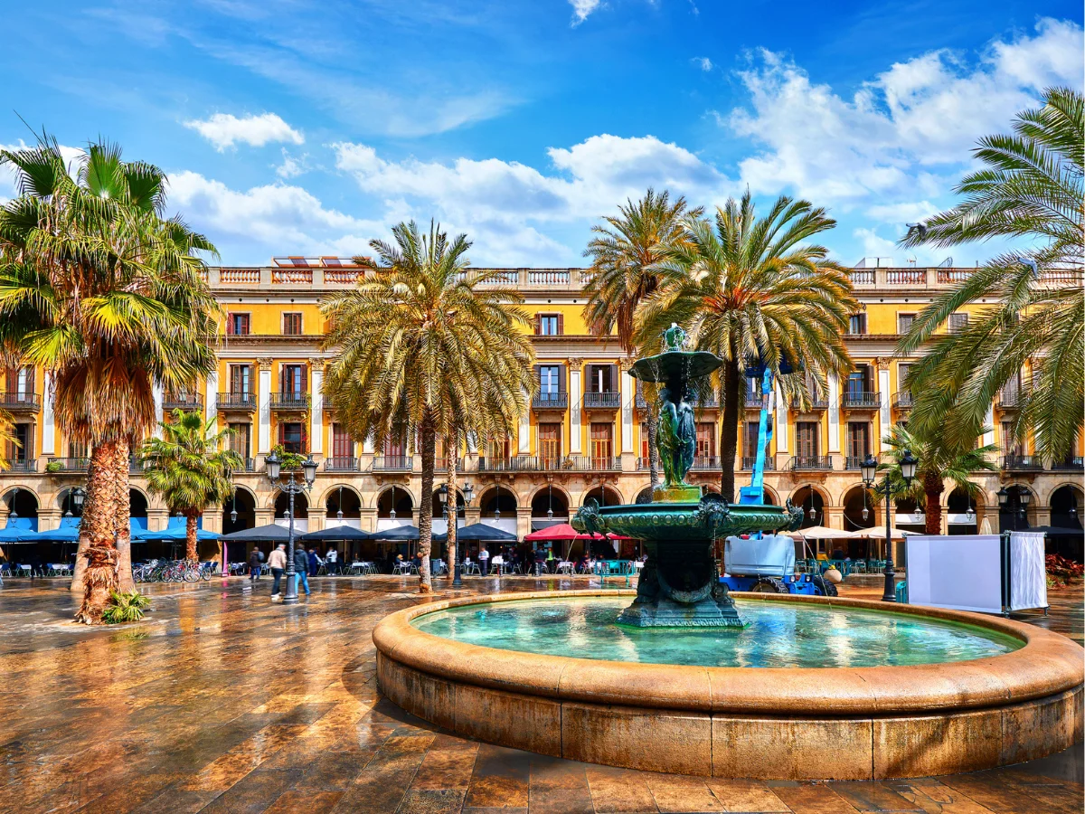 Beautiful square in Barcelona